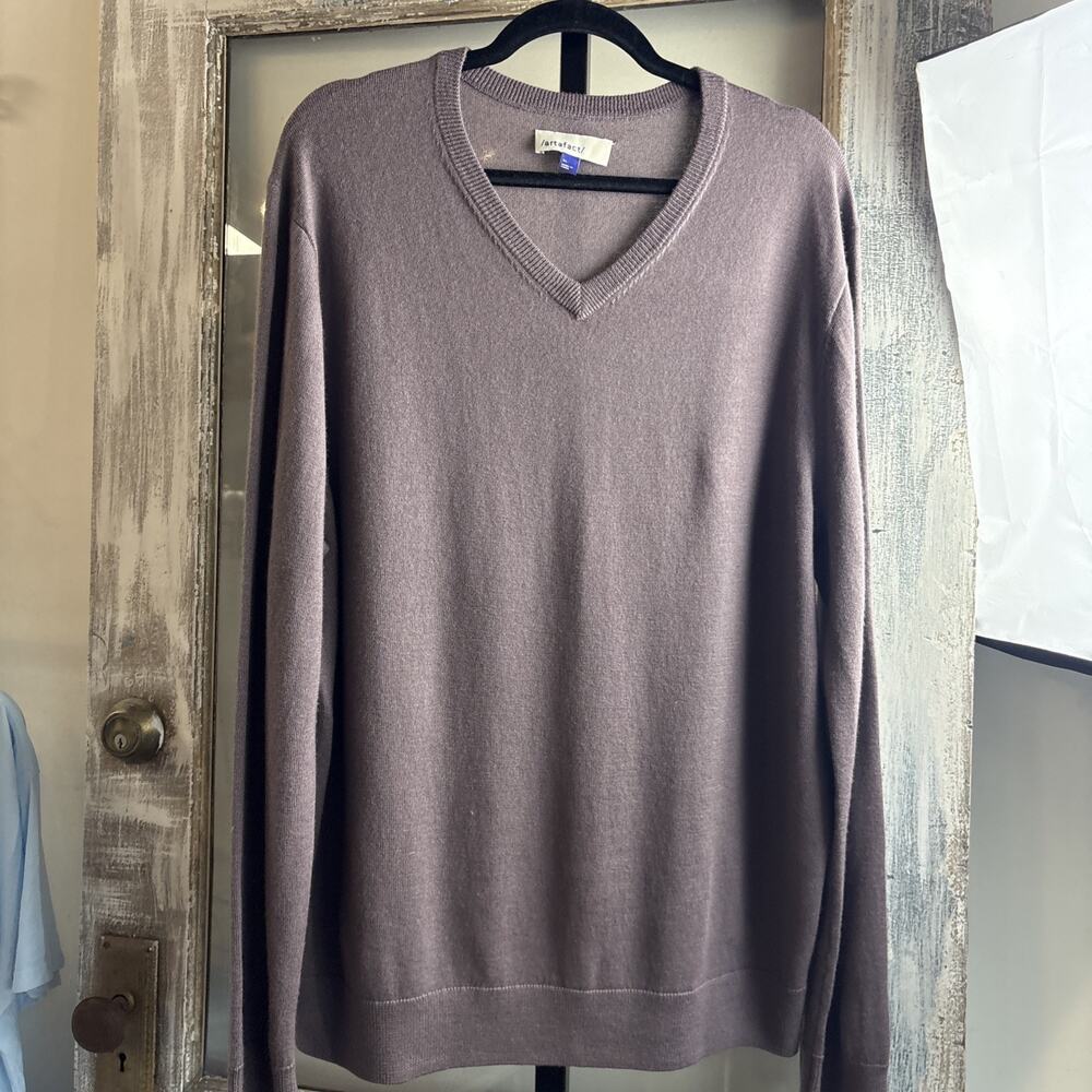 Artefact 100% Merino Wool (Wine Color) V Neck Sweater Size XL Men’s Layering
